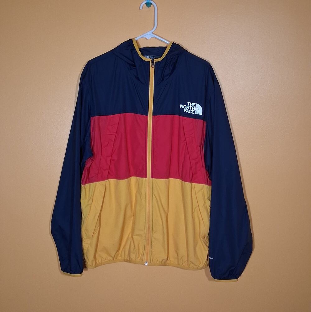 The North Face Telegraph Full Zip Jacket Navy Red Yellow Colorblock XL